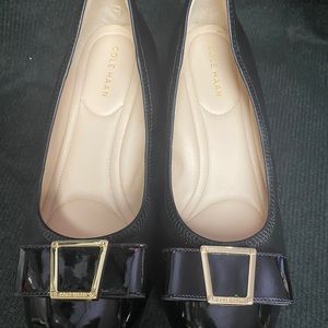 Cole Haan Bow Wedge In Black NEW Size 7.5